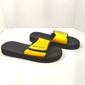 Ciao Bella yellow and black slippers Size: 8.5